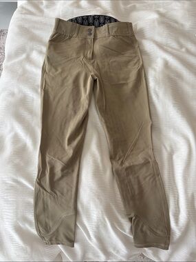 Tan Riding Equestrian Breeches with silicon patch and waterproof